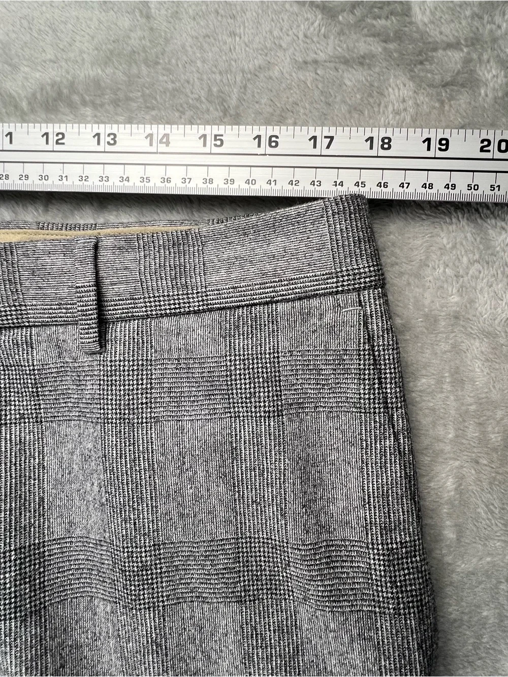 Banana Republic Pants Men 35x30 Gray Glen Plaid Vitale Barberis Wool Flannel